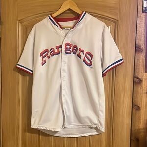 Rangers White Baseball Jersey